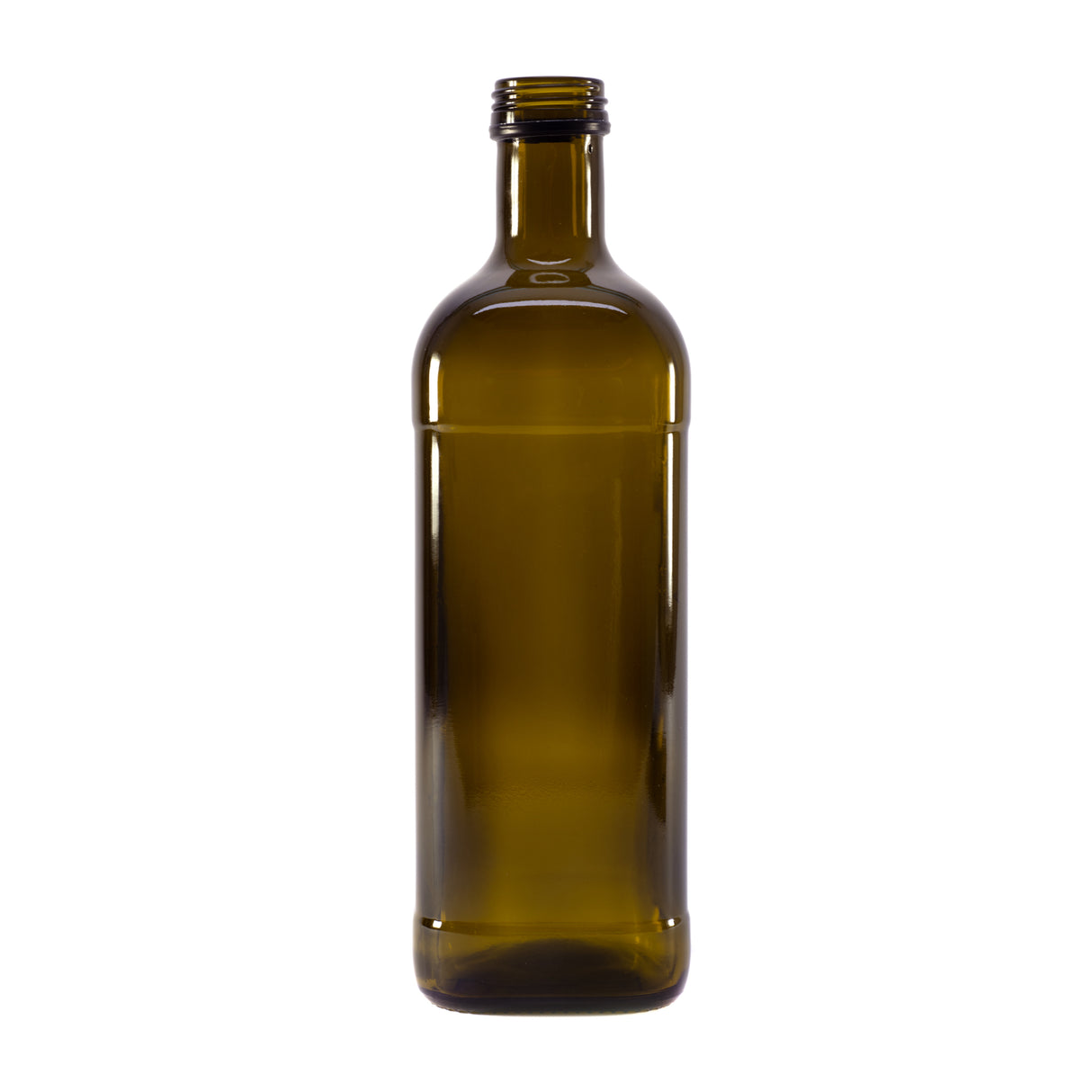 1000ml Square Olive Oil Container - Antique Green - Glass Bottle | General Bottle Supply