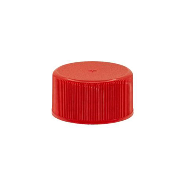Plastic Ribbed Caps with Foam Liner (F217) - Red (24/414) - Assorted Caps | General Bottle Supply
