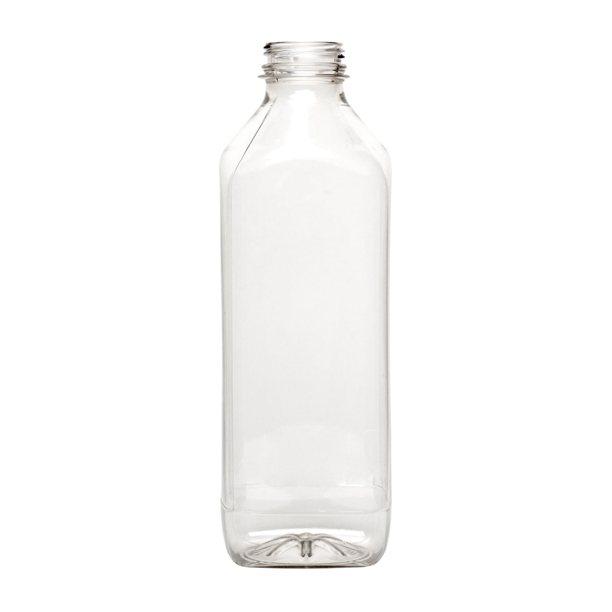 32 oz Dairy Square PET Bottle - Clear (38mm DBJ) - Plastic Bottle | General Bottle Supply