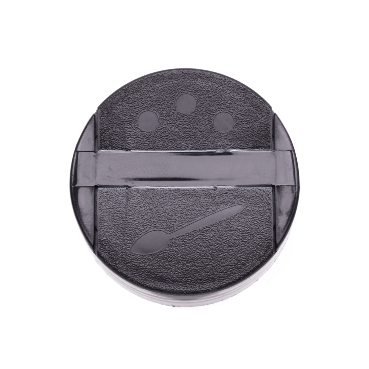 Eco Flap-Rite Flapper Caps with Pressure Sensitive (PS Liner) 5 Hole 0.125 Pour - Black 43/485 - Dispensing Caps | General Bottle Supply