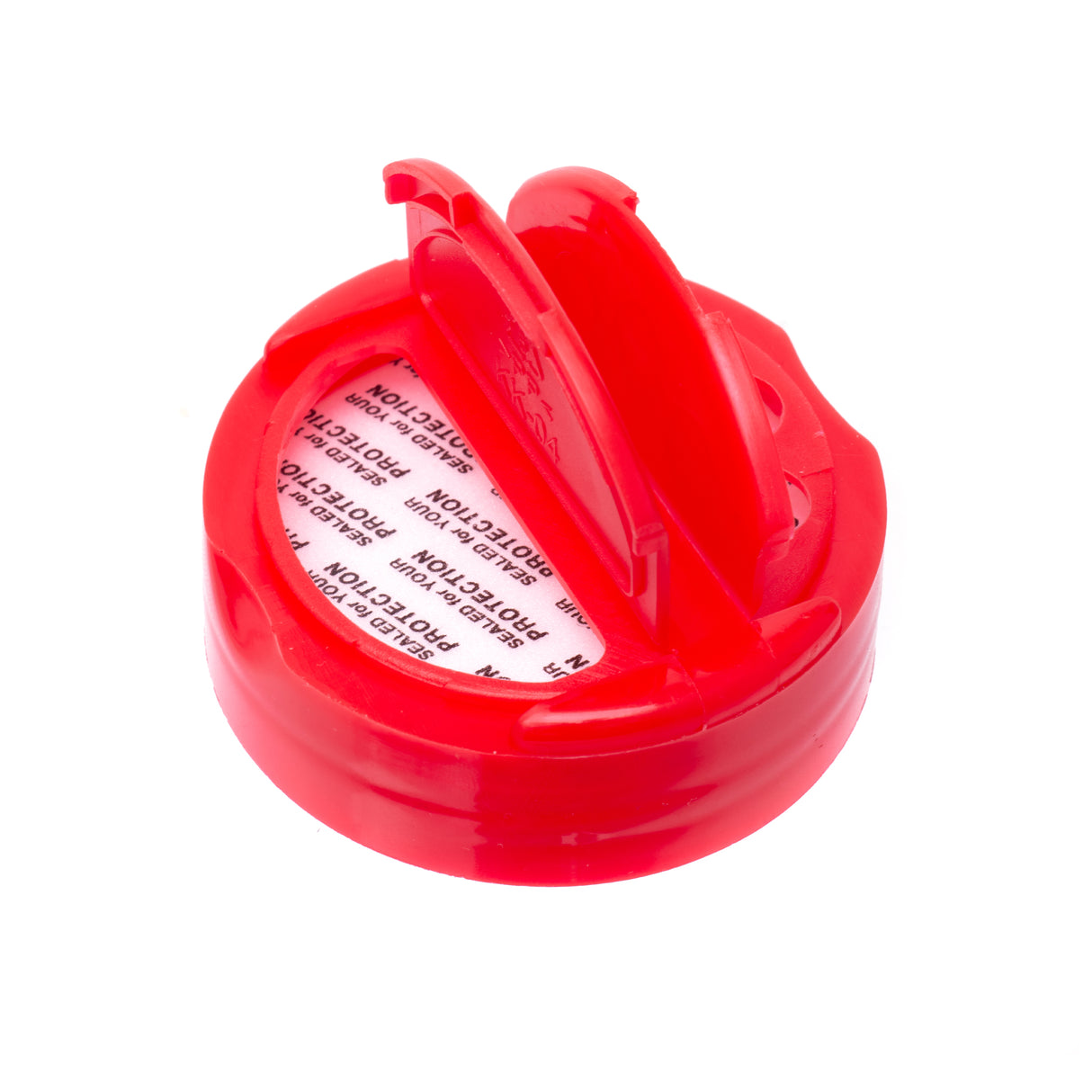 Eco Flap-Rite Flapper Caps with Pressure Sensitive (PS Liner) 0.300 Pour Sifter with 3 Holes - Red 53/485 - Dispensing Caps | General Bottle Supply
