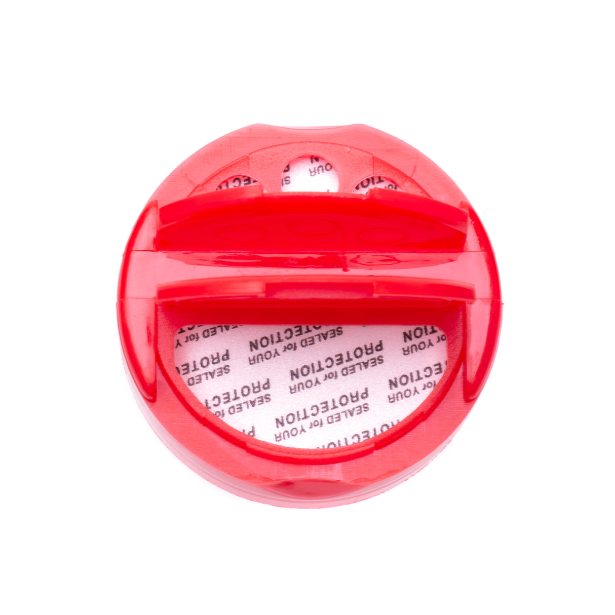 Eco Flap-Rite Flapper Caps with Pressure Sensitive (PS Liner) 0.300 Pour Sifter with 3 Holes - Red 53/485 - Dispensing Caps | General Bottle Supply