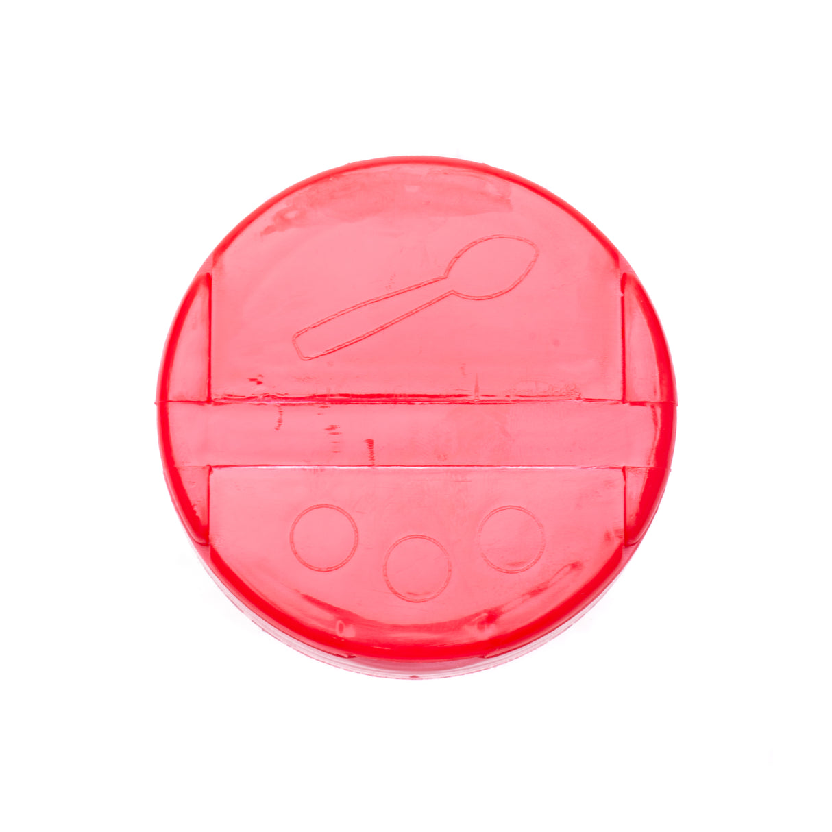 Eco Flap-Rite Flapper Caps with Pressure Sensitive (PS Liner) 0.300 Pour Sifter with 3 Holes - Red 53/485 - Dispensing Caps | General Bottle Supply