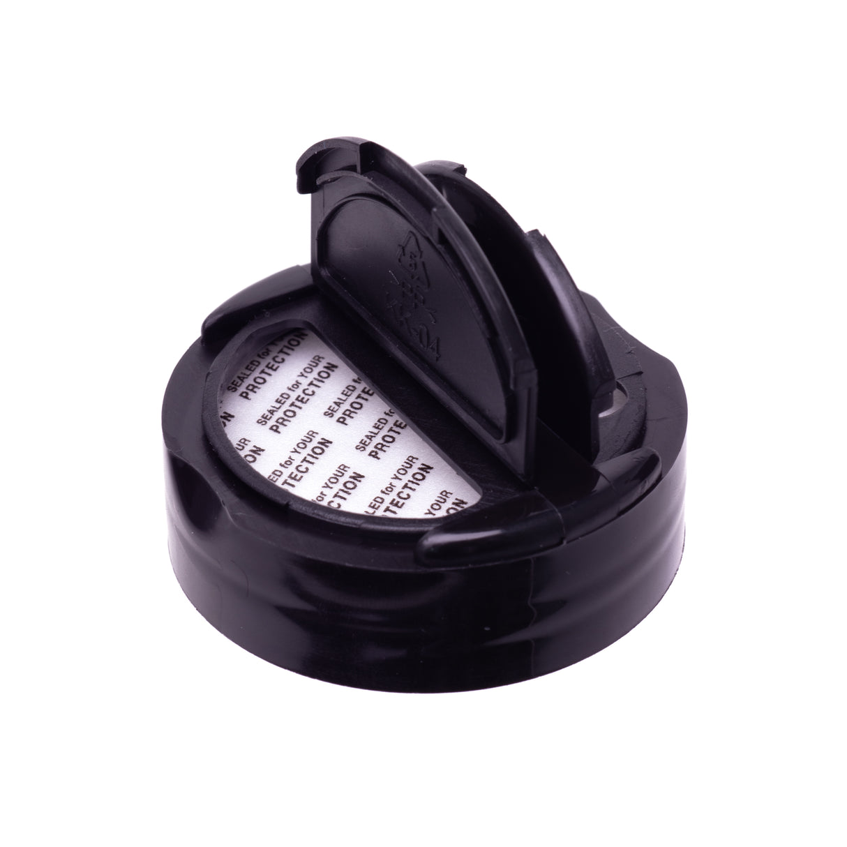 Eco Flap-Rite Flapper Caps with Pressure Sensitive (PS Liner) 0.300 Pour Sifter with 3 Holes - Black 53/485 - Dispensing Caps | General Bottle Supply