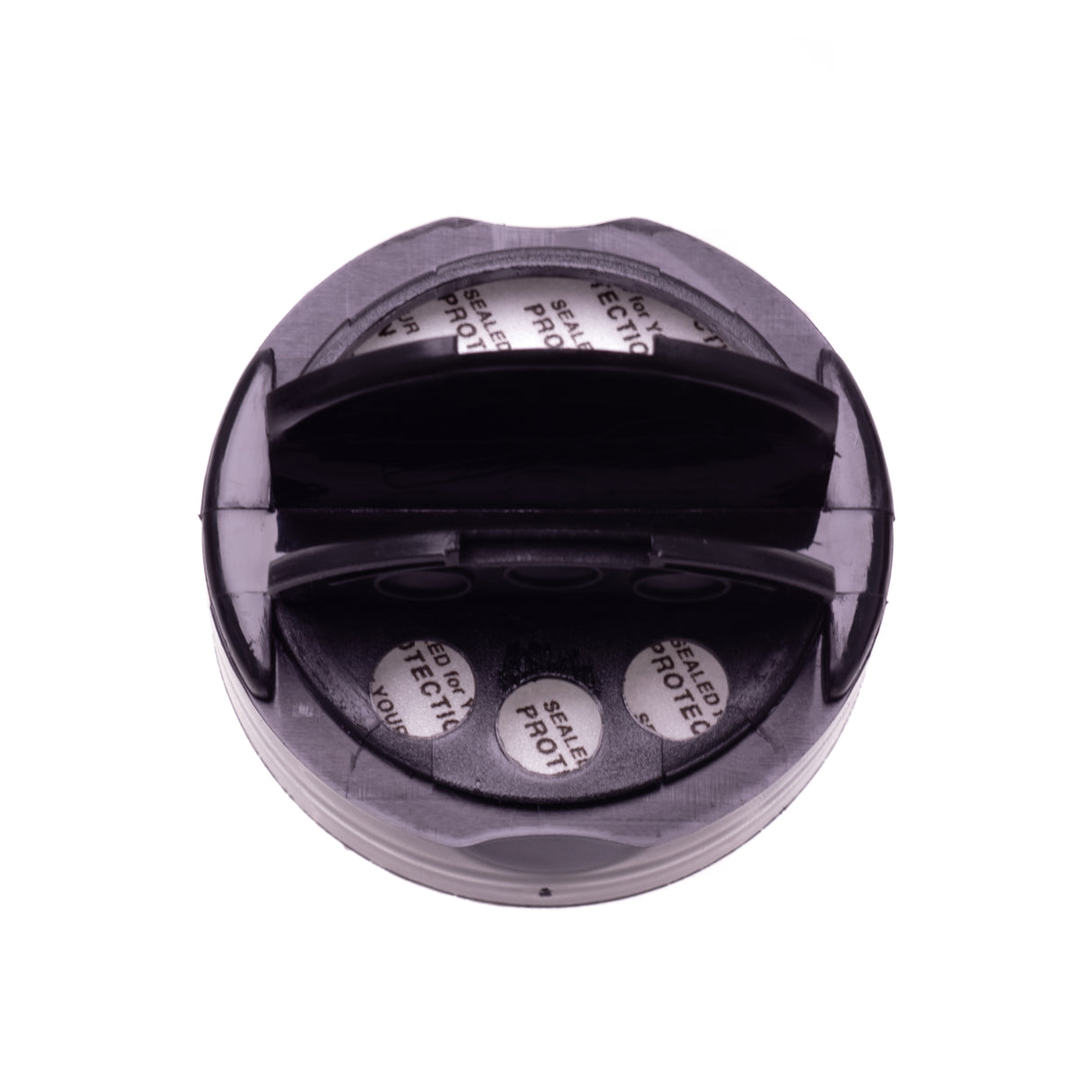 Eco Flap-Rite Flapper Caps with Pressure Sensitive (PS Liner) 0.300 Pour Sifter with 3 Holes - Black 53/485 - Dispensing Caps | General Bottle Supply