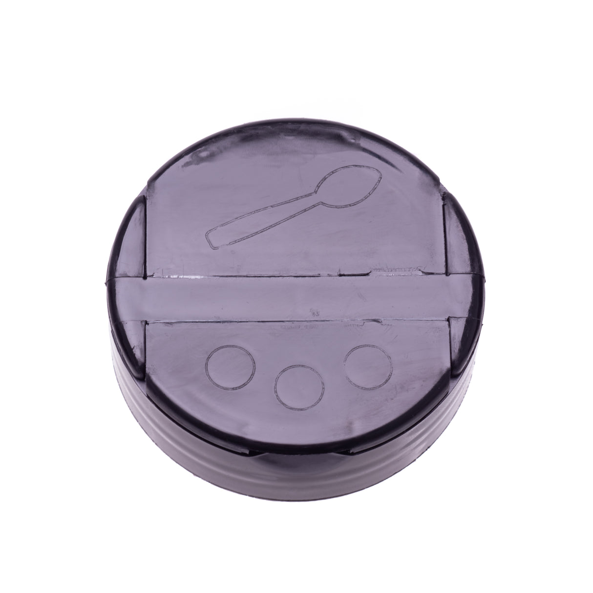 Eco Flap-Rite Flapper Caps with Pressure Sensitive (PS Liner) 0.300 Pour Sifter with 3 Holes - Black 53/485 - Dispensing Caps | General Bottle Supply