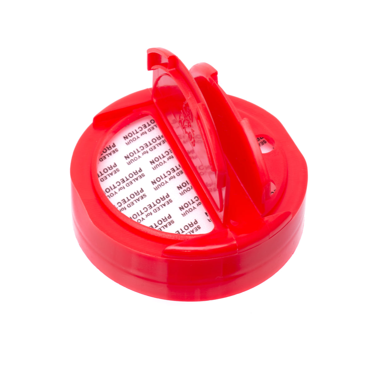 Eco Flap-Rite Flapper Caps with Pressure Sensitive (PS Liner) 0.300 Pour Sifter with 5 Holes - Red 63/485 - Dispensing Caps | General Bottle Supply