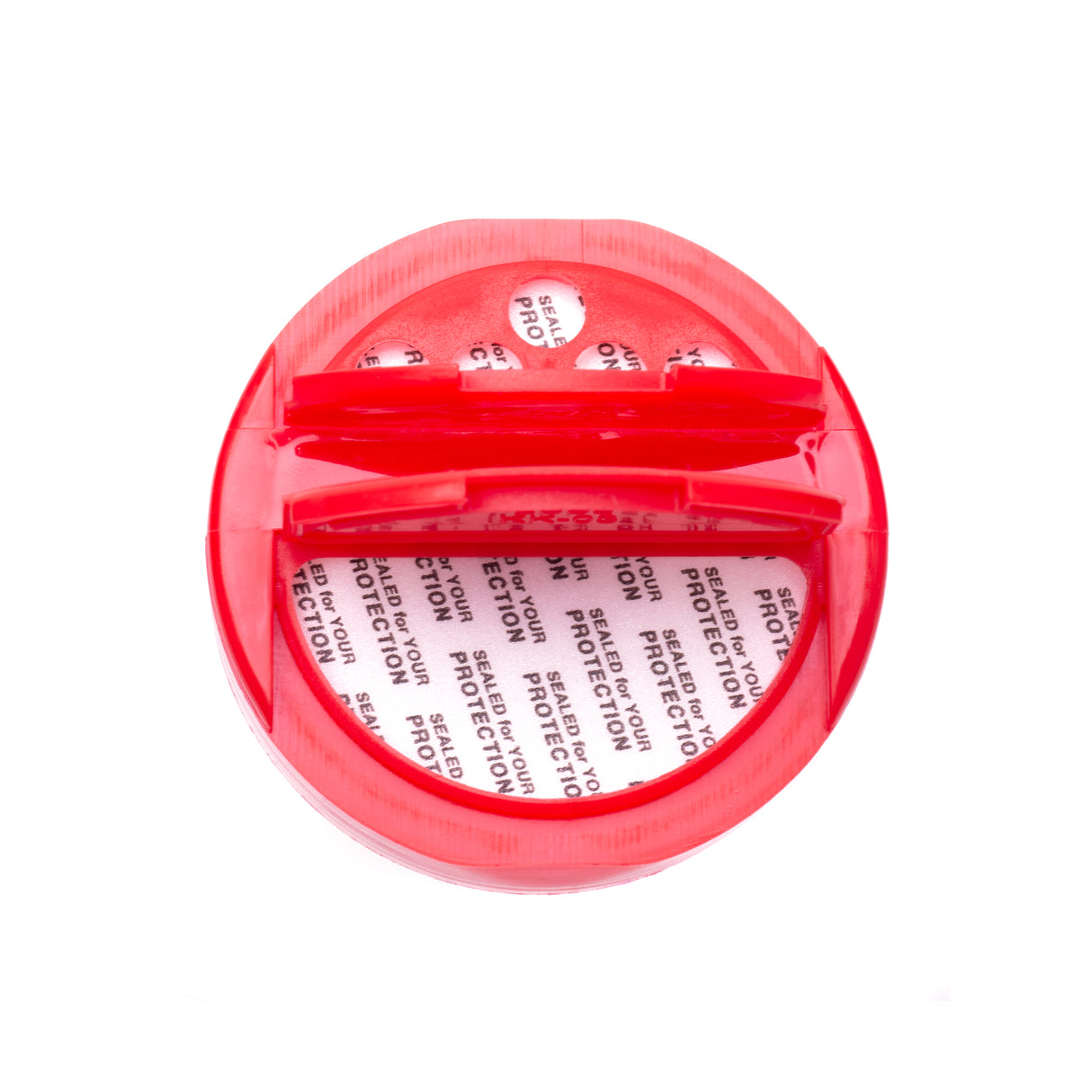 Eco Flap-Rite Flapper Caps with Pressure Sensitive (PS Liner) 0.300 Pour Sifter with 5 Holes - Red 63/485 - Dispensing Caps | General Bottle Supply