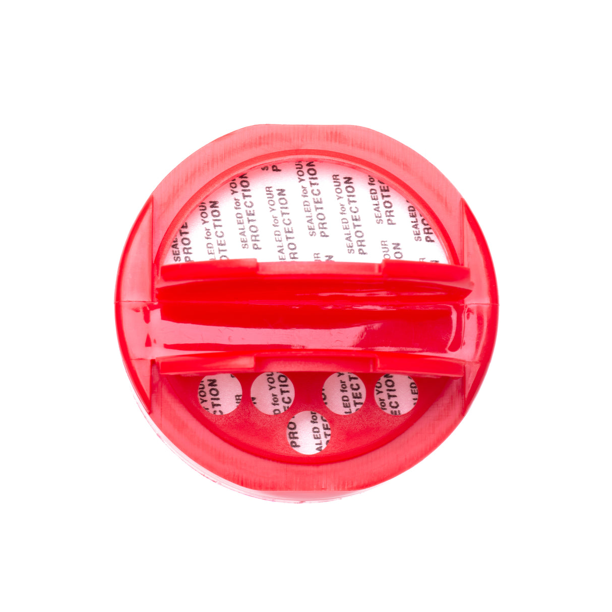 Eco Flap-Rite Flapper Caps with Pressure Sensitive (PS Liner) 0.300 Pour Sifter with 5 Holes - Red 63/485 - Dispensing Caps | General Bottle Supply