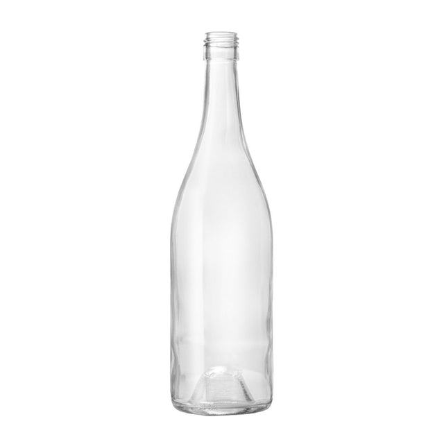 750 ml Flint Burgundy Full Punt Screw Cap 530 Grams - Glass Bottle | General Bottle Supply