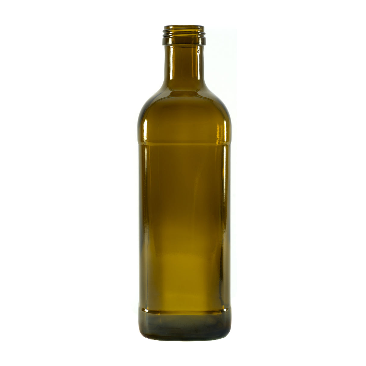 750ml Square Olive Oil Container - Antique Green - Glass Bottle | General Bottle Supply