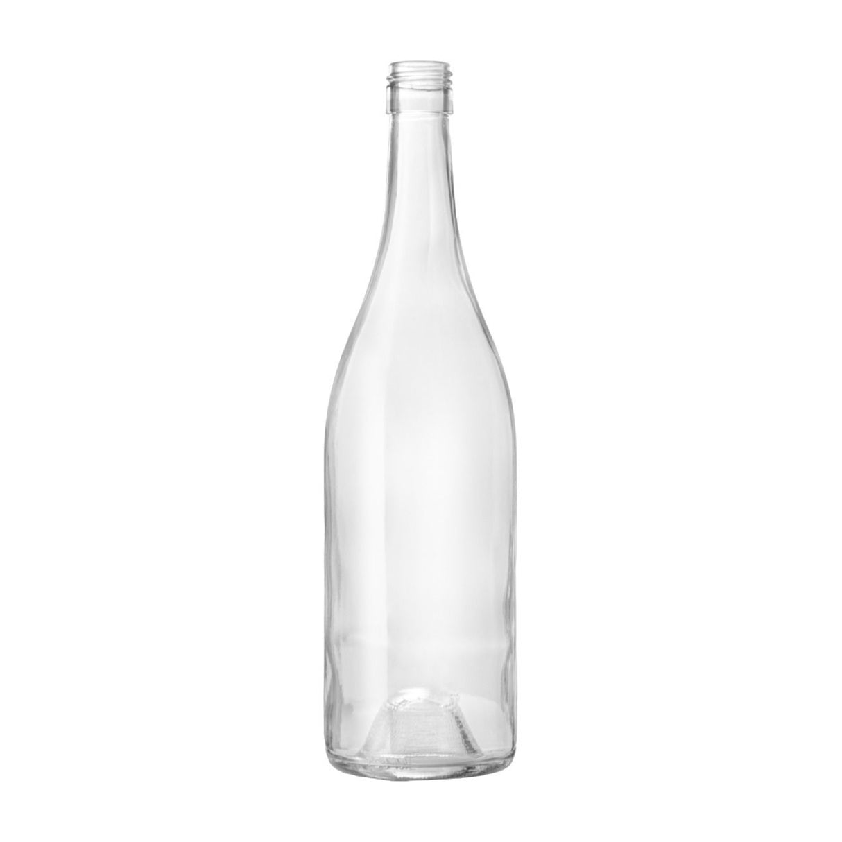 750 ml Flint Burgundy Full Punt 520 Grams - Glass Bottle | General Bottle Supply