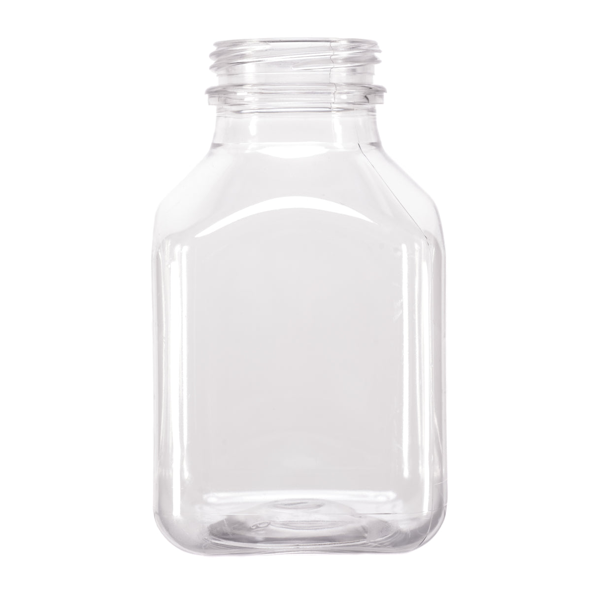 8 oz Dairy Square PET 38mm DBJ - Clear - Plastic Bottle | General Bottle Supply