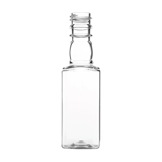 50 ml Airline Mini Liquor Bottle - Square - Plastic Bottle | General Bottle Supply
