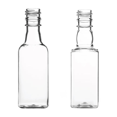 50 ml Airline Mini Liquor Bottle - Square - Plastic Bottle | General Bottle Supply