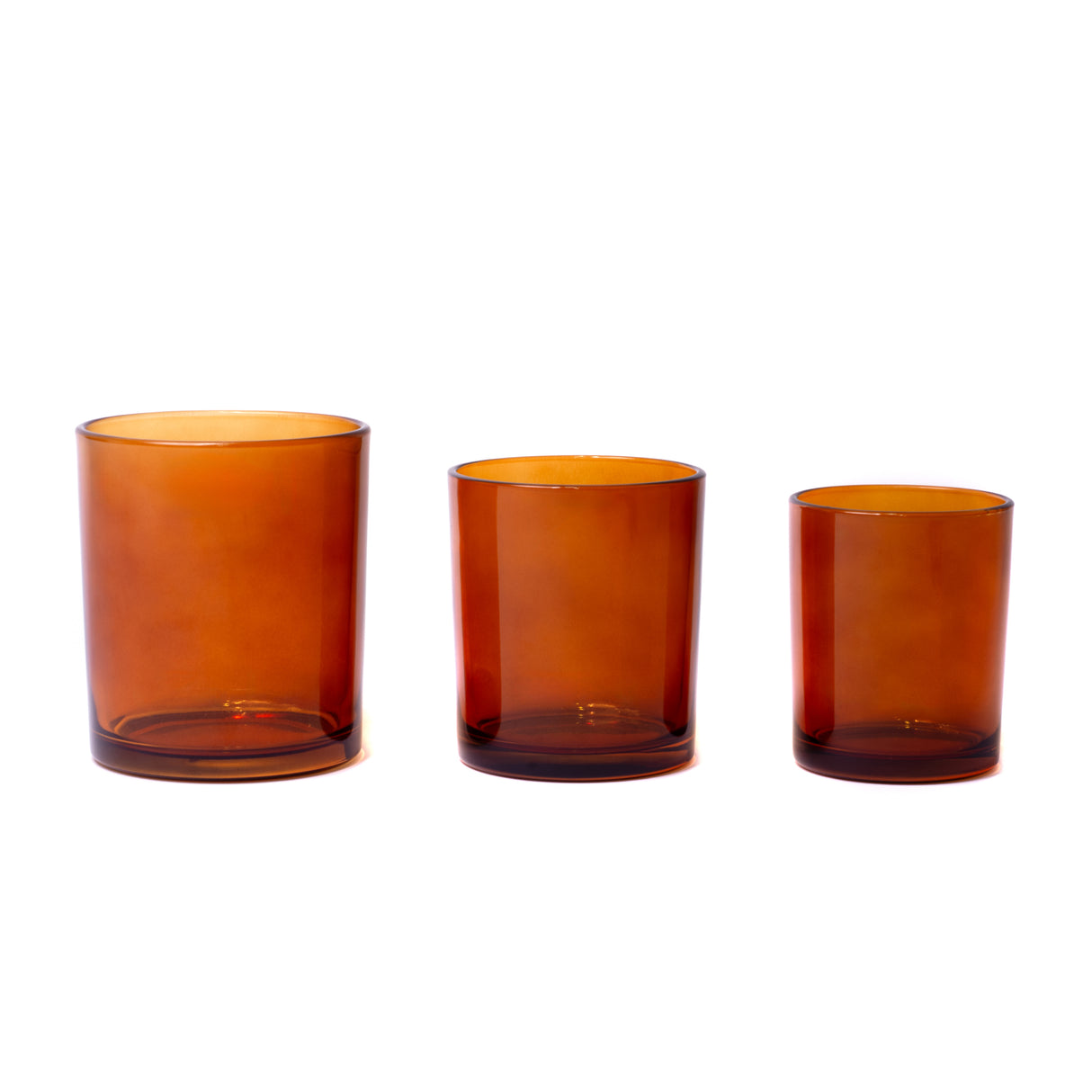 7oz Glass Candle Jar - Amber Clear - Glass Jar | General Bottle Supply