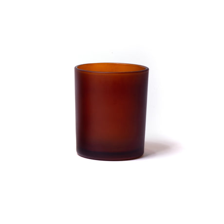 7oz Glass Candle Jar - Amber Frosted - Glass Jar | General Bottle Supply