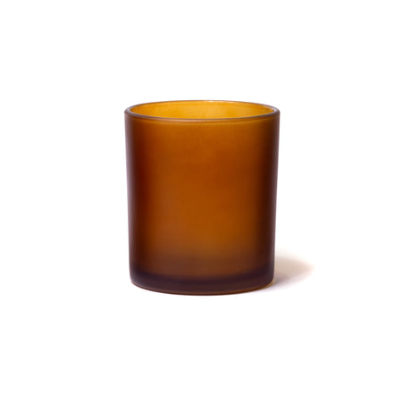 10oz Glass Candle Jar - Amber Frosted - Glass Jar | General Bottle Supply