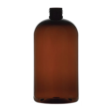 16 oz Boston Round PET Bottles - Amber - Plastic Bottle | General Bottle Supply