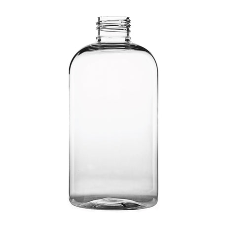 8 oz Boston Round PET Bottles - Clear - Plastic Bottle | General Bottle Supply