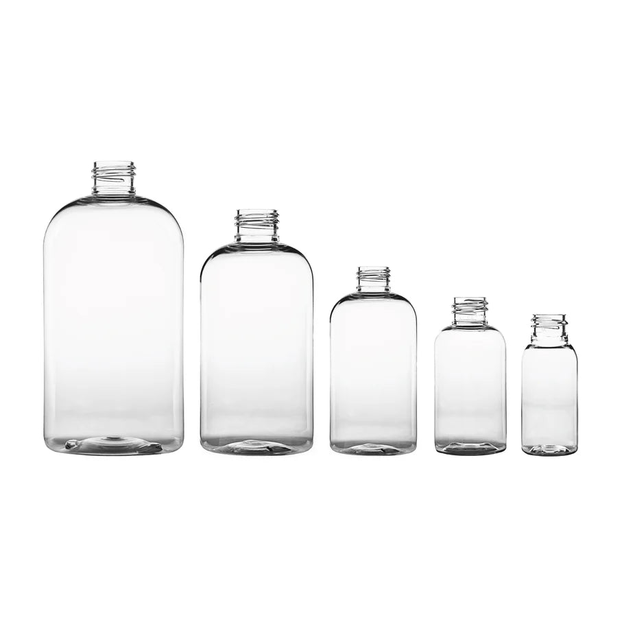 1 oz Boston Round PET Bottles - Clear - Plastic Bottle | General Bottle Supply
