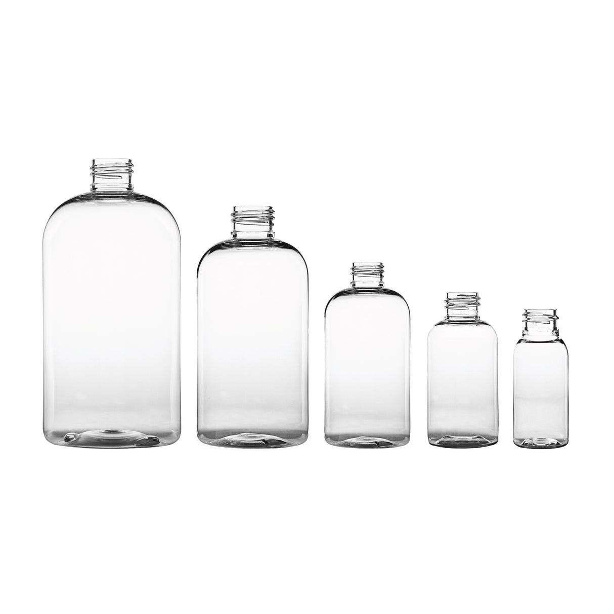 16 oz Boston Round PET Bottles - Clear - Plastic Bottle | General Bottle Supply