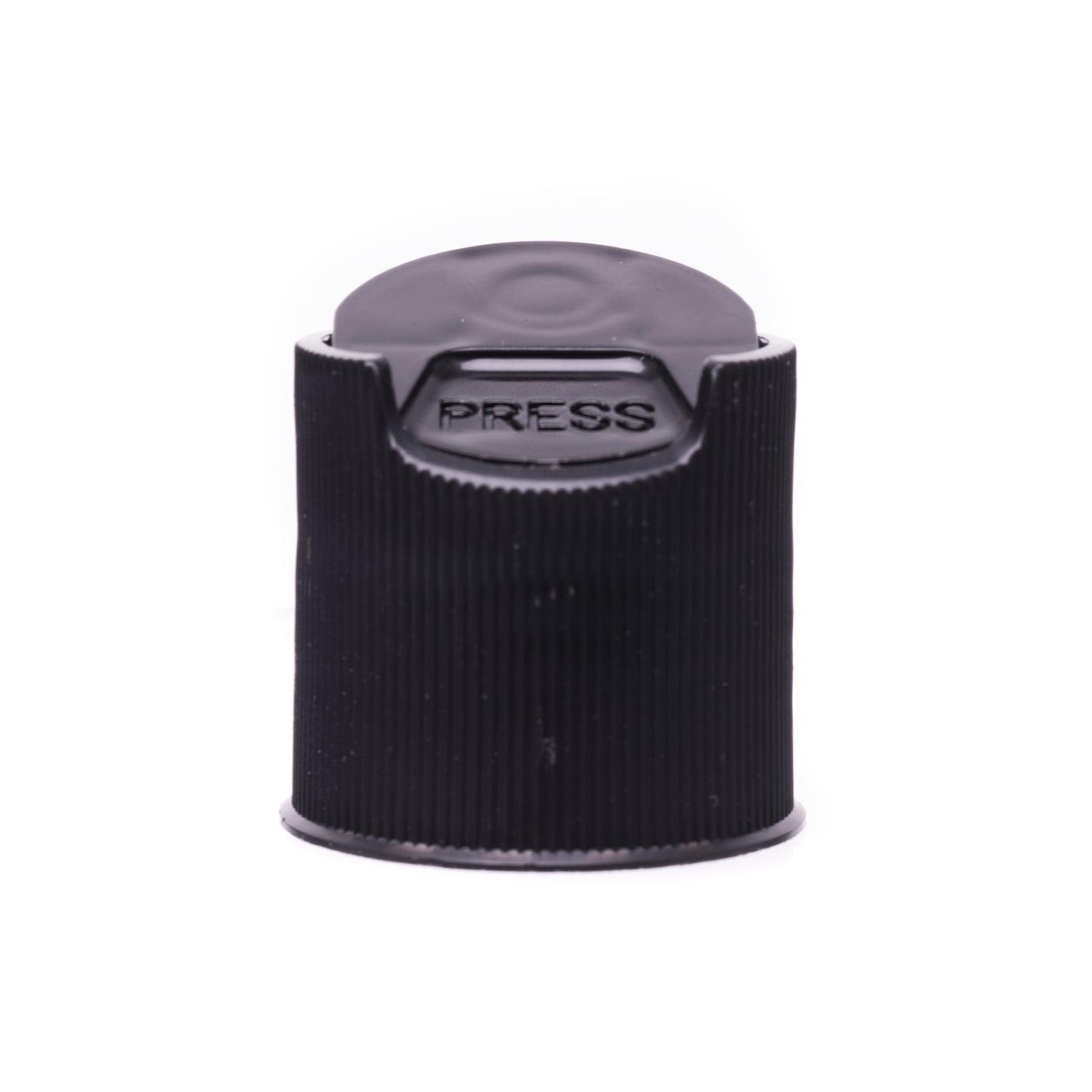 Disc or Press Top - Ribbed - Black (24/410) - Dispensing Caps | General Bottle Supply