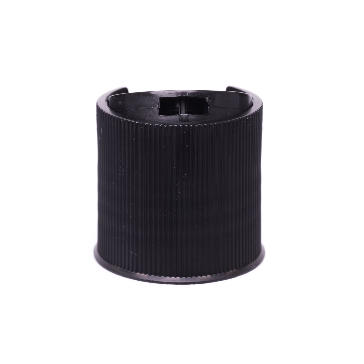 Disc or Press Top - Ribbed - Black (24/410) - Dispensing Caps | General Bottle Supply