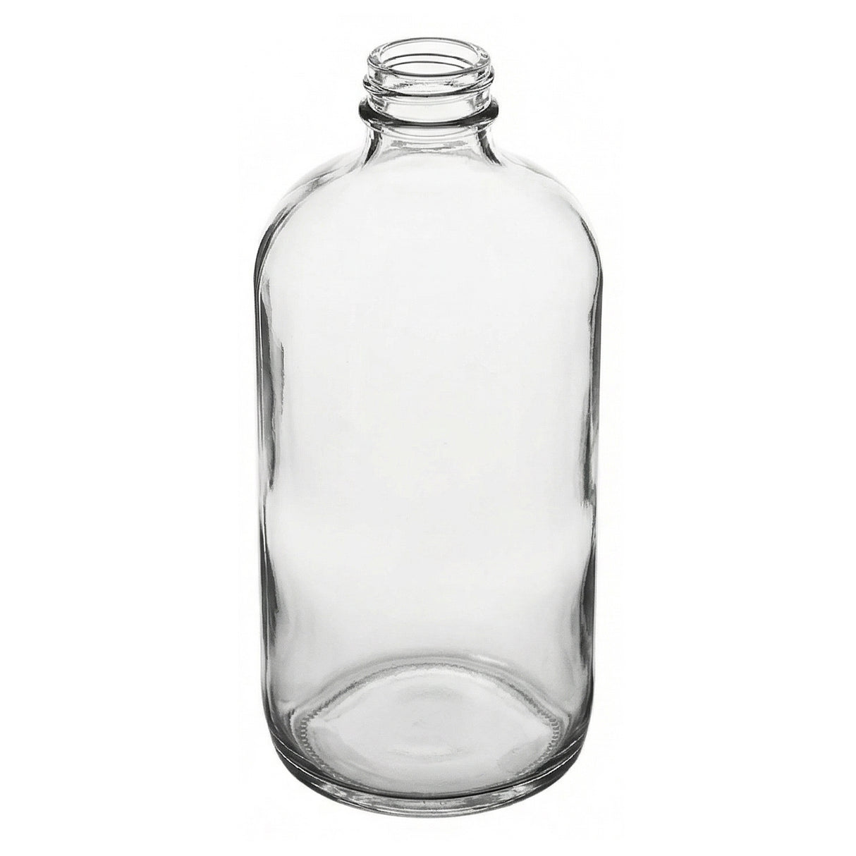 16 oz Boston Round Bottle - Flint - Glass Bottle | General Bottle Supply