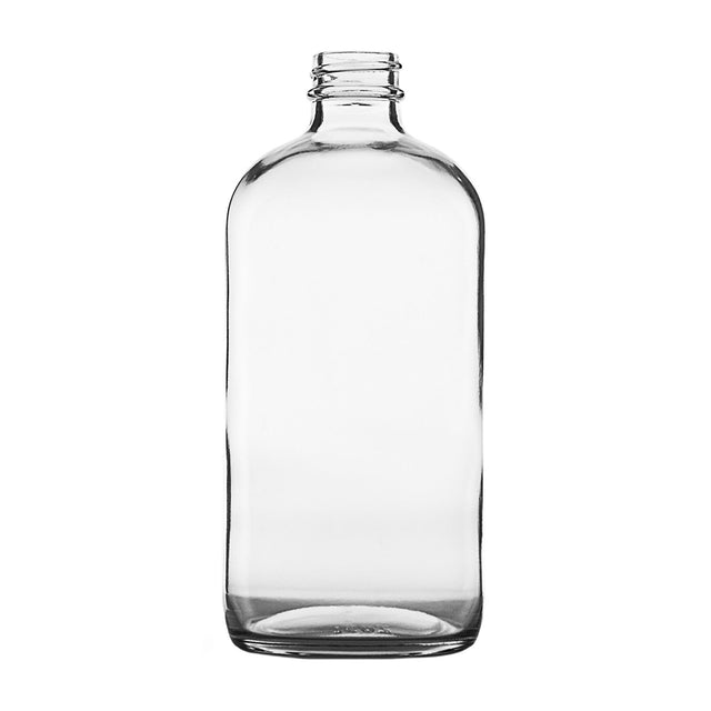 16 oz Boston Round Bottle - Flint - Glass Bottle | General Bottle Supply