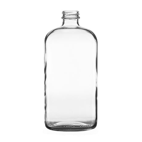 32 oz Boston Round Bottle - Flint - Glass Bottle | General Bottle Supply