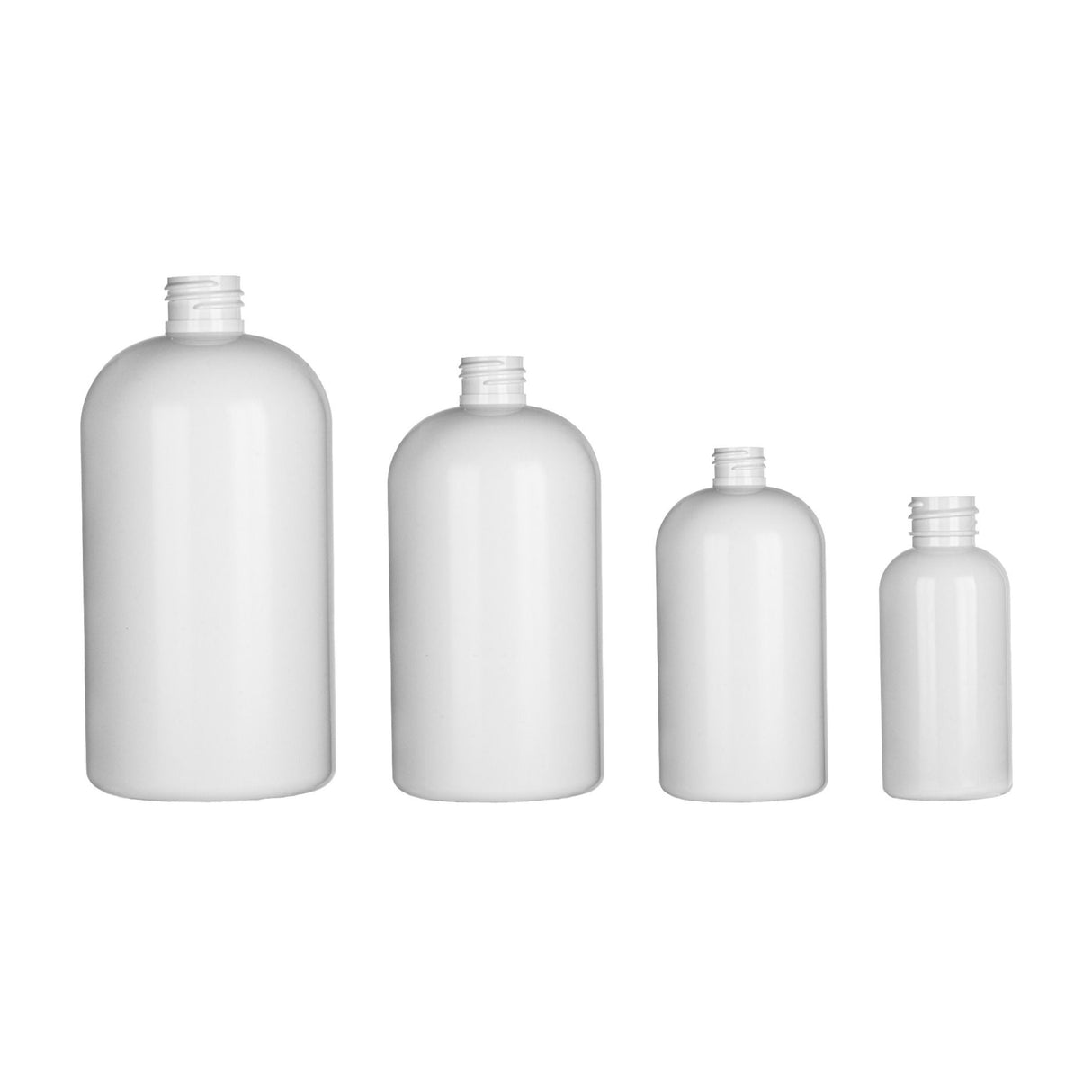4 oz Boston Round PET Bottles - White - Plastic Bottle | General Bottle Supply