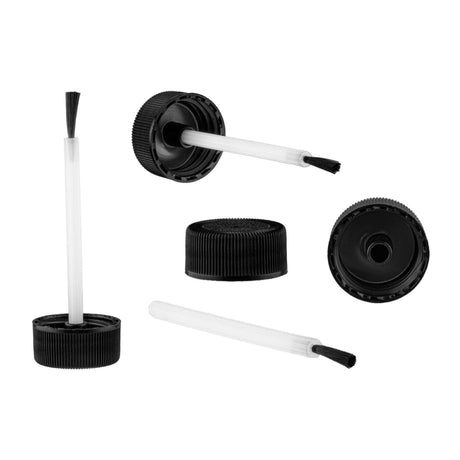 Polypro Brush Cap with PE Liner - Black (18/400) - Assorted Caps | General Bottle Supply