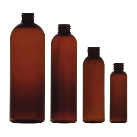 2 oz Bullet Bottles - Amber - Plastic Bottle | General Bottle Supply