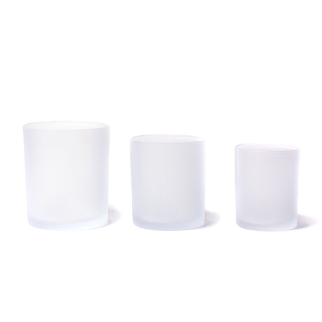 7oz Glass Candle Jar - Clear Frosted - Glass Jar | General Bottle Supply