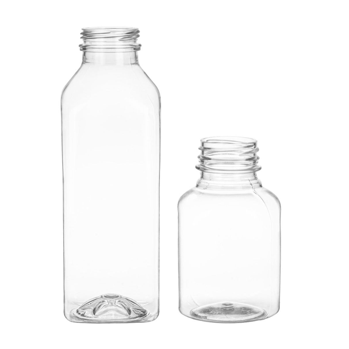 16 oz Dairy Square PET Bottle - Clear - Plastic Bottle | General Bottle Supply