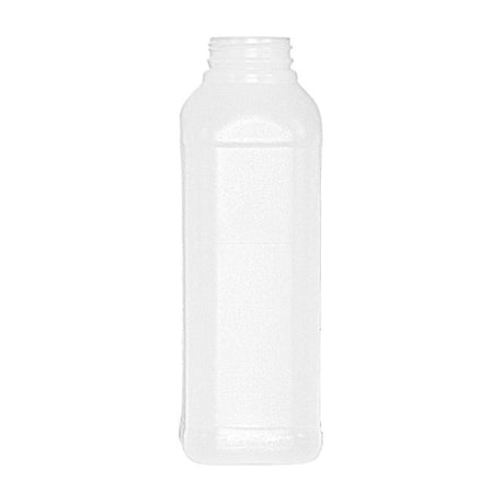 16 oz Dairy Square HDPE Bottles - Natural - Plastic Bottle | General Bottle Supply