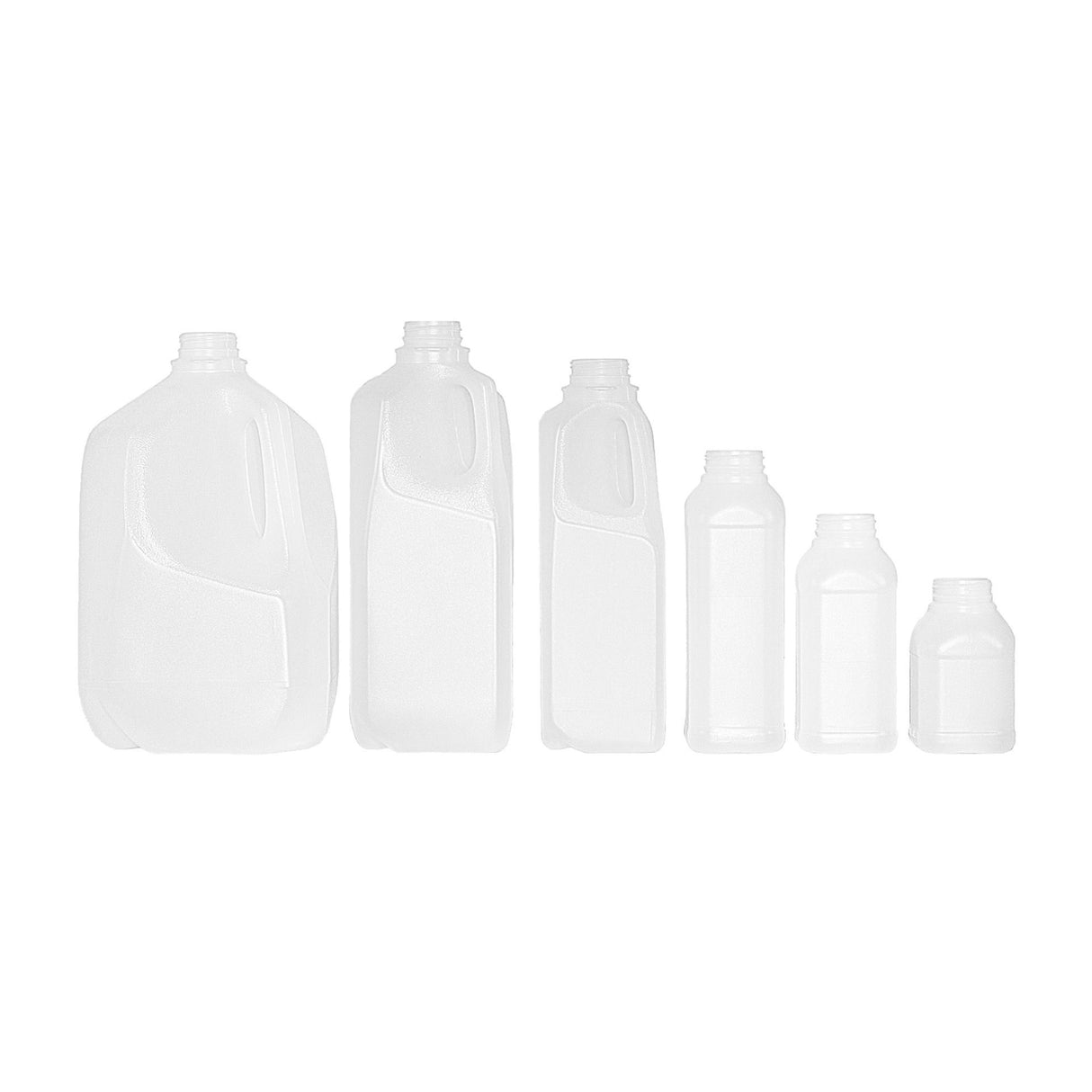 1 Gallon Dairy Square HDPE Bottles - Natural - Plastic Bottle | General Bottle Supply
