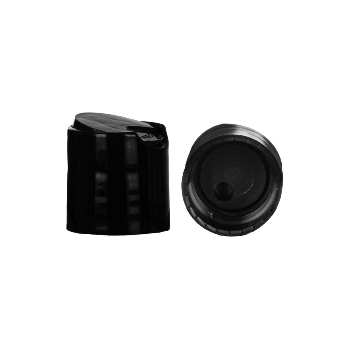 Disc or Press Top Smooth - Black (28/410) - Dispensing Caps | General Bottle Supply