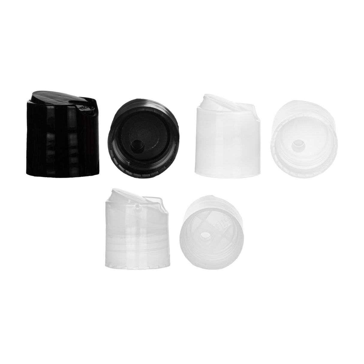 Disc or Press Top Smooth - Black (28/410) - Dispensing Caps | General Bottle Supply