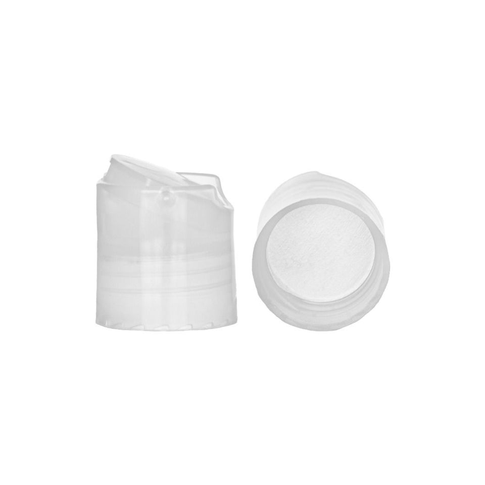 Disc or Press Top - Smooth with PS Liner - Natural (20/410) - Dispensing Caps | General Bottle Supply