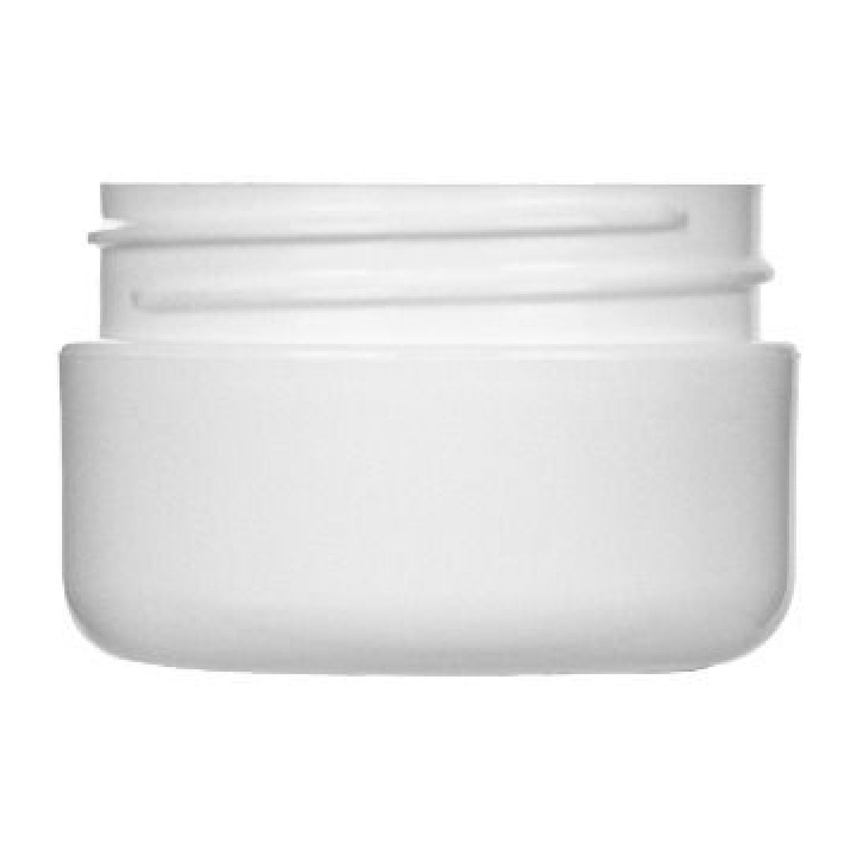 0.5 oz Double Wall Jar Round Base - White - Plastic Jar | General Bottle Supply