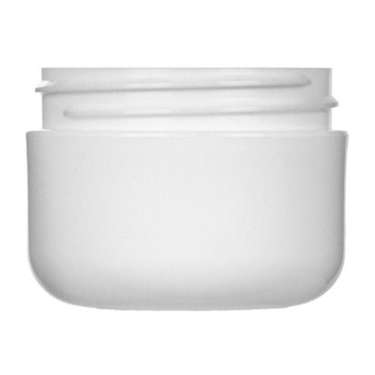 1 oz Double Wall Jar Round Base - White - Plastic Jar | General Bottle Supply