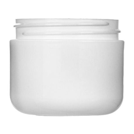 2 oz Double Wall Jar Round Base - White (58/400) - Plastic Jar | General Bottle Supply