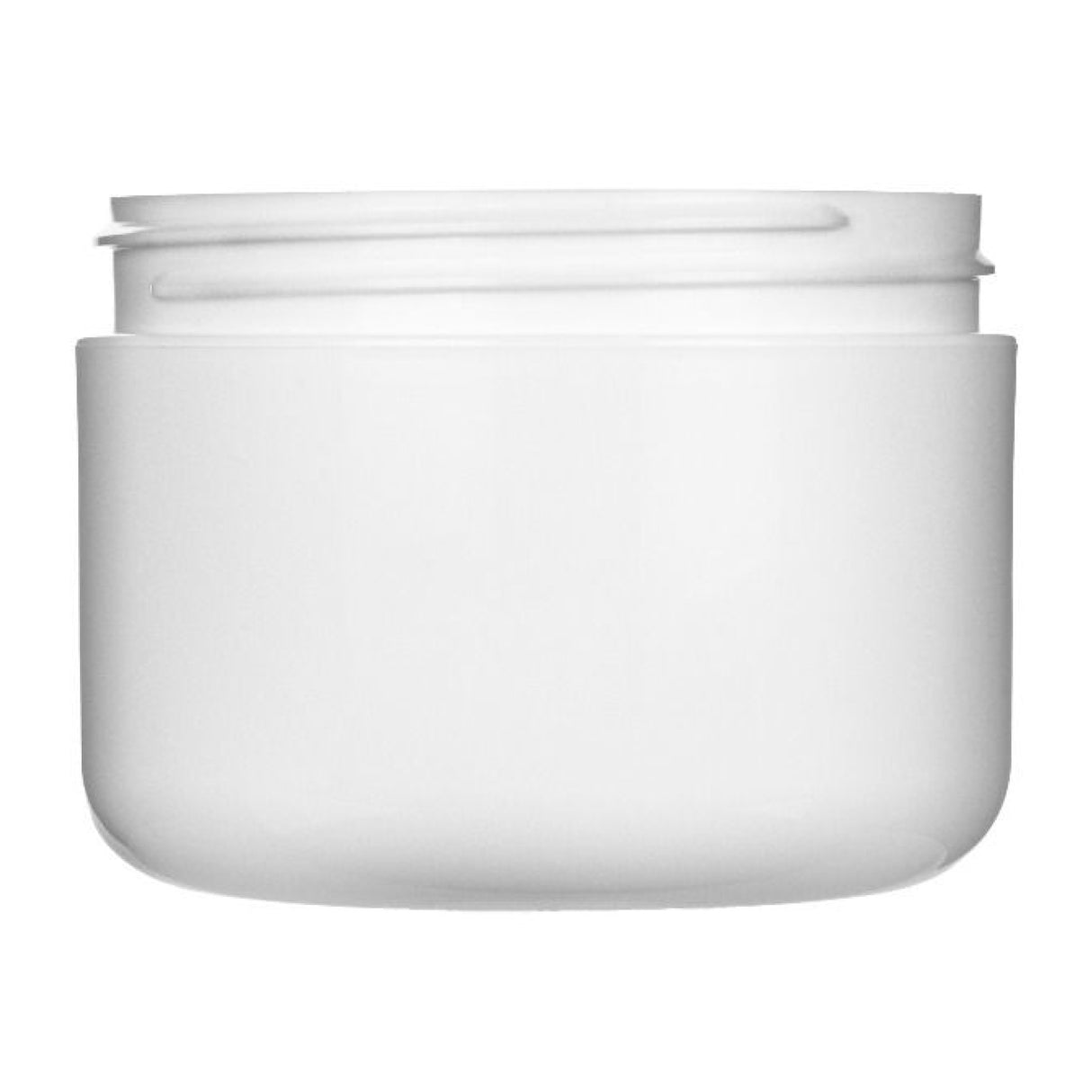 8 oz Double Wall Jar Round Base - White - Plastic Jar | General Bottle Supply