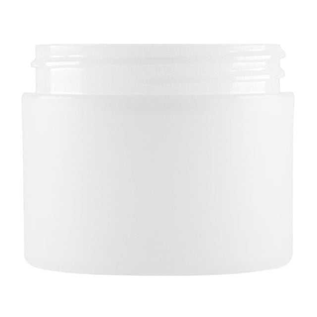 2 oz Double Wall Jar Straight Base - Frosted - Plastic Jar | General Bottle Supply