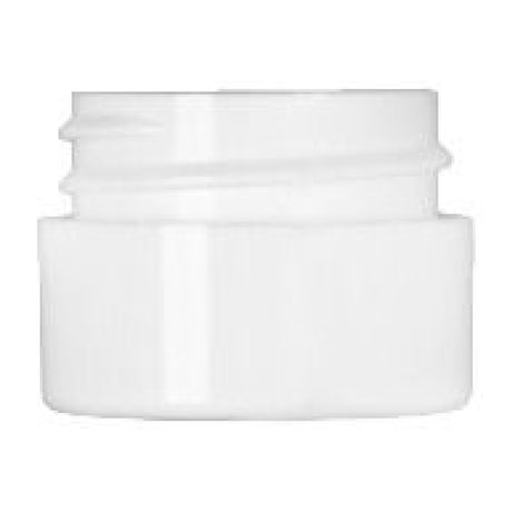 0.25 oz Double Wall Jar Straight Base - White - Plastic Jar | General Bottle Supply