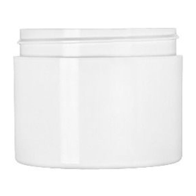 1 oz Double Wall Jar Straight Base - White - Plastic Jar | General Bottle Supply