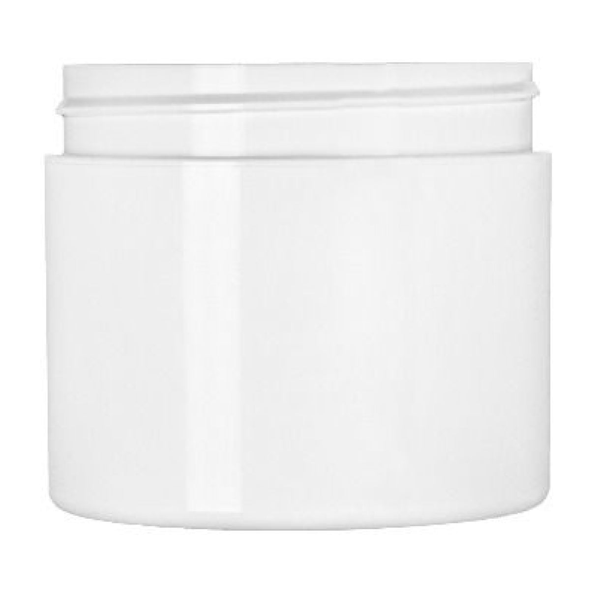 4 oz Double Wall Jar Straight Base - White - Plastic Jar | General Bottle Supply