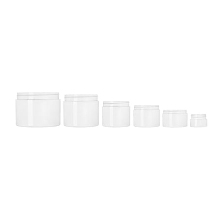 0.5 oz Double Wall Jar Straight Base - White - Plastic Jar | General Bottle Supply